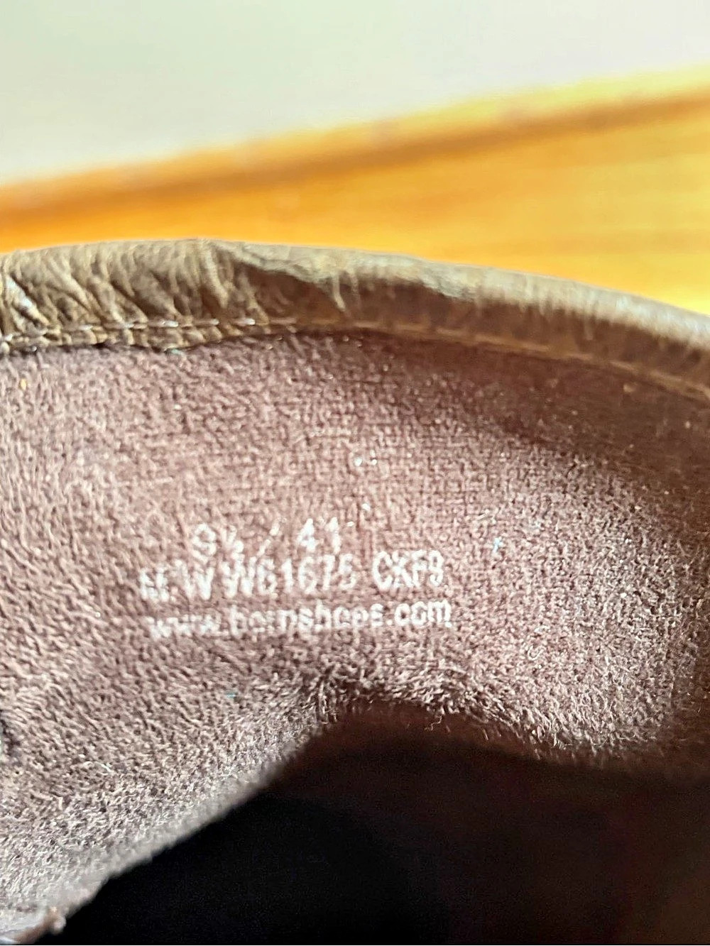 Born Brown Embossed Heeled Boots - Picture 8 of 10